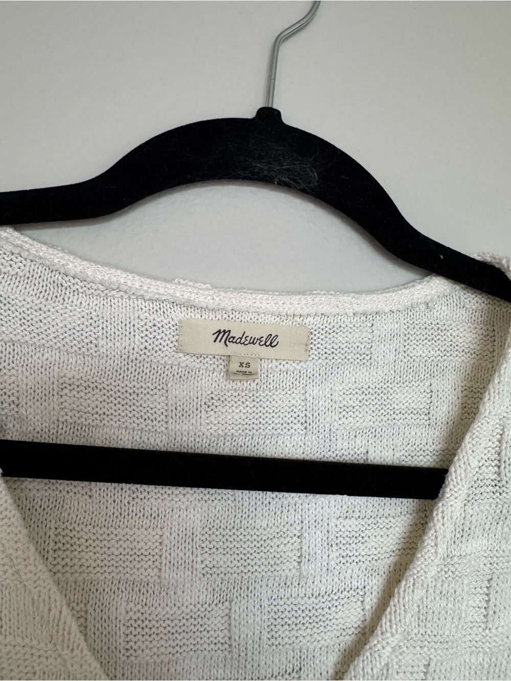 Madewell Cream Button-Front Knit Vest Tank - Picture 3 of 4